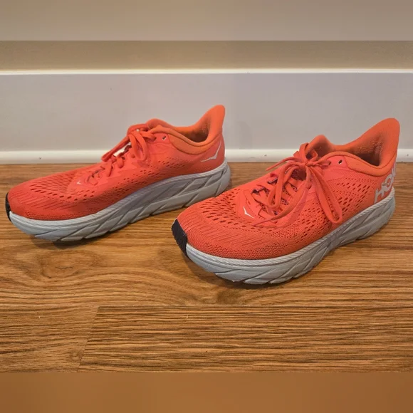 Hoka One One Shoes Hoka Womens One One Orange Clifton